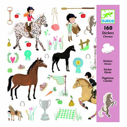 Набор из 160 наклеек – Лошади 